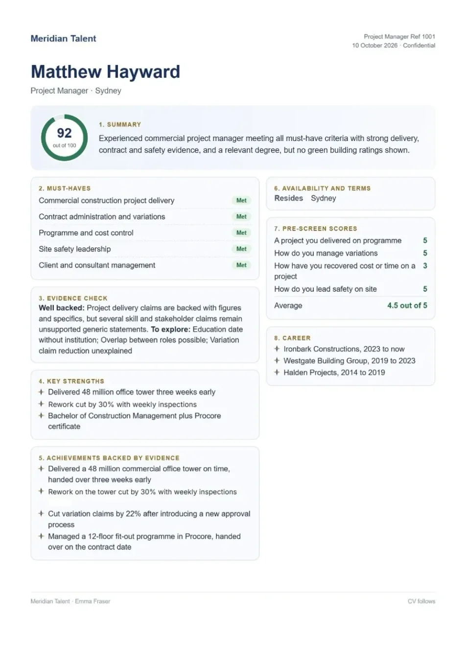 Matthew Hayward’s combined document, page 1 of 8
